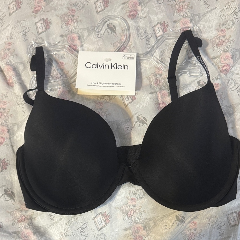 Calvin Klein Black Lightly Lined Bra